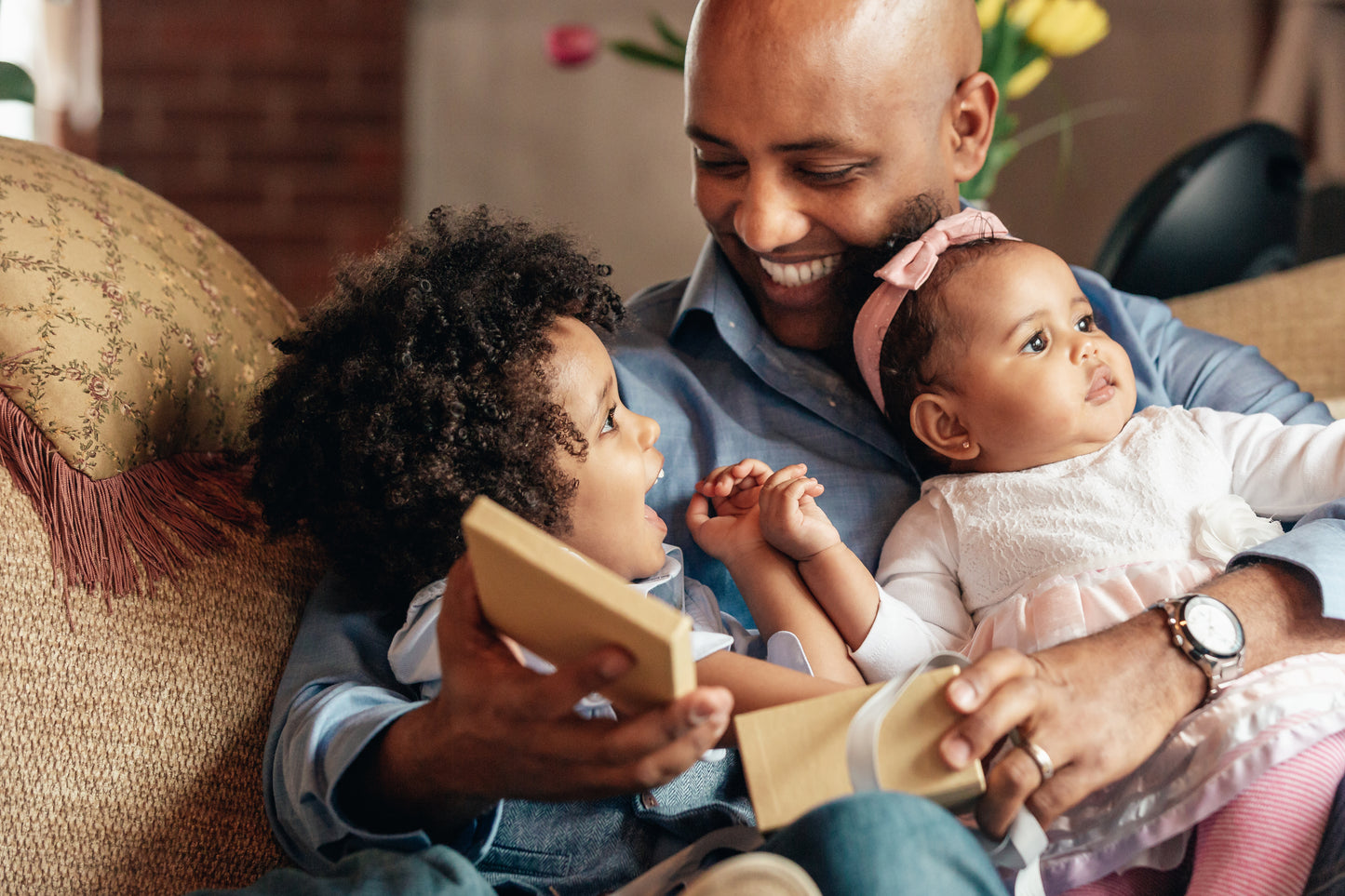 Black happy family poster